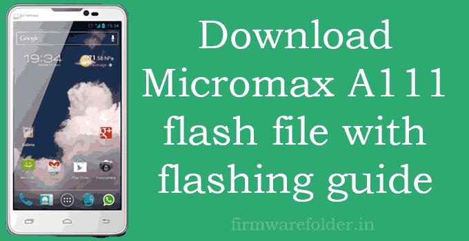 Micromax a111 flash file download